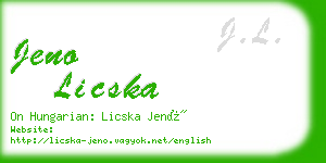 jeno licska business card